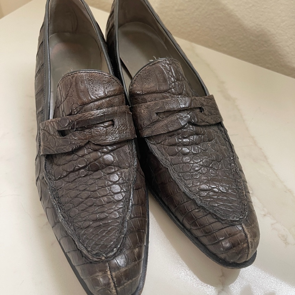 Prada Crocodile loafers, size 36.5, excellent used condition